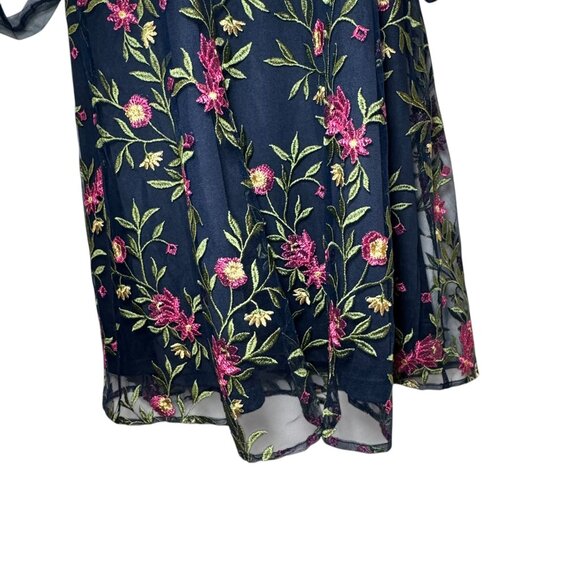 JS Collections Dress Evelyn Illusion Midi floral blue size 10 NEW - Picture 9 of 14
